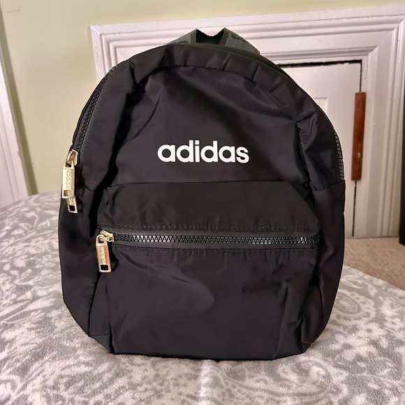 Adidas Mini Black Backpack with Gold Accents - Picture 4 of 6